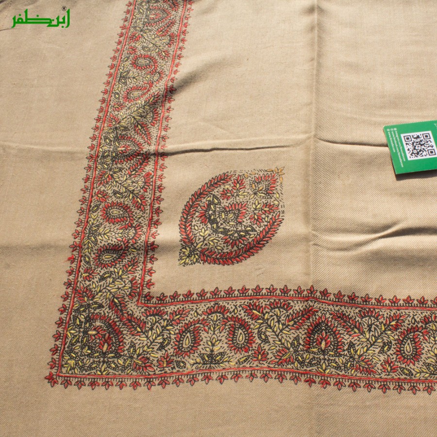 Khaki Block Print & Booti Kashmiri / Yameni Musar / Rumal / Ghutra / Shemagh